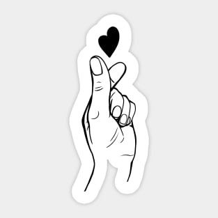 korean gesture love heart Sticker